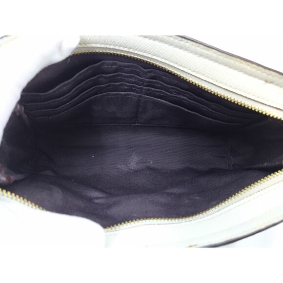 Coach White Leather Snakeskin Detail Credit Card Zipper Closure Clutch - Picture 12 of 15